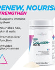 Livingood Daily Collagen Powder for Women and Men, Vanilla, Grass Fed Protein, Hydrolyzed Collagen Peptides with Vitamin C & Multi Vitamins for Hair, Skin, Nail & Gut Health, Gluten Free, 30 Servings