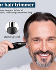 Ear and Nose Hair Trimmer for Men, 2025 Professional Painless USB Rechargeable Eyebrow & Facial Electric Hair Trimmer for Men Women, Powerful Motor, Dual Edge Blades, IPX7 Waterproof Easy Clean