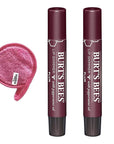 Lip Shimmer Shade, 100% Moisturizing Tinted Lip Balm, Bundled with Bonus Moofin Makeup Cleansing Cloth, Hydrating Beeswax & Fruit Oils, Lip Balm Shimmer, Clean Formula~ [Pack of 2]