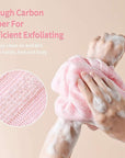 Yiclick Exfoliating Washcloth Towel - Exfoliating Body Scrubber, Loofah Wash Sponge - Korean & Japanse & African Washcloth - Soft + Rough Exfoliating Back Scrubber - for Senstive and Rough Skin