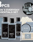 Gift Baskets for Men Body Wash Set Body & Earth Leathers Mens Bath Set with Body Lotion, Face Wash, Shower Gel, Bubble Bath, Loofah & More, Birthday Gifts for Men,regalos para hombre,Christmas Gifts