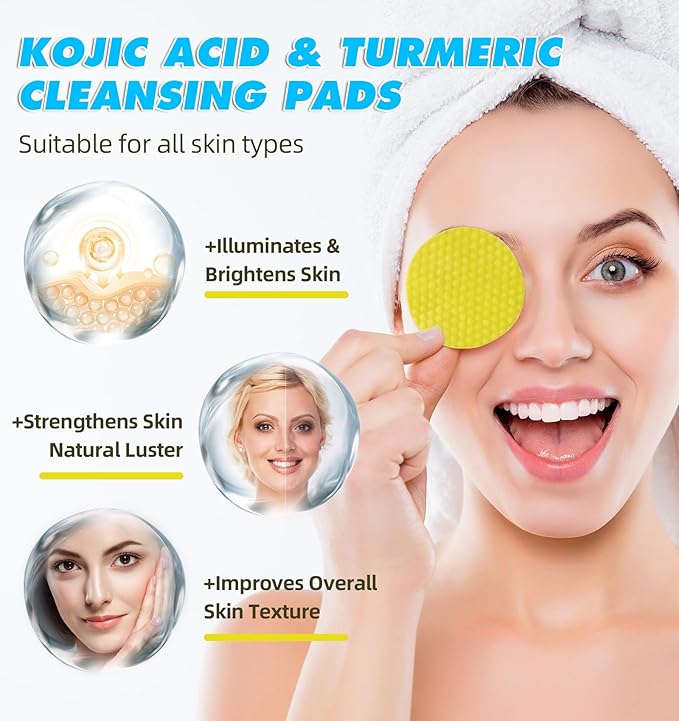 2 pack turmeric cleansing pads,
