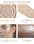 evpct Pearl White & Champagne Gold Face Highlighter