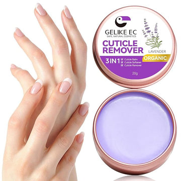 gelike ec Nail Care Cream Organic for Women: Lavender Natural Cuticle Softener Repair Cream for Dry and Splitting Cuticles & Rough and Rigid Skin