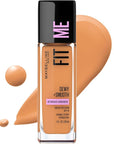 Maybelline Fit Me Dewy + Smooth Liquid Foundation Makeup, Toffee, 1 Count (Packaging May Vary)