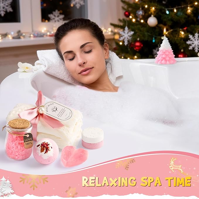 Advent Calendar 2025 Women-12 Days of Christmas Advent Calendars for Adult Women and Teen Girls, Luxury Spa Self Care Christmas Gifts Basket Countdown Calendar for Mom Wife Girlfriend Pink