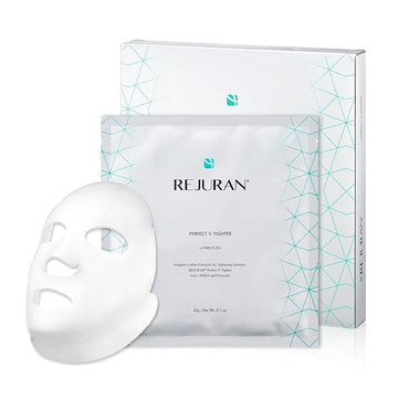 REJURAN® Perfect V Tighter Dual-Sheet Lifting Sheet Mask, c-PDRN® (4ea) – Face & Jawline Lifting and Firming Original PDRN & Purecolla, Deep Moisturizing, Skin Tightening Anti-Aging Korean Skin Care