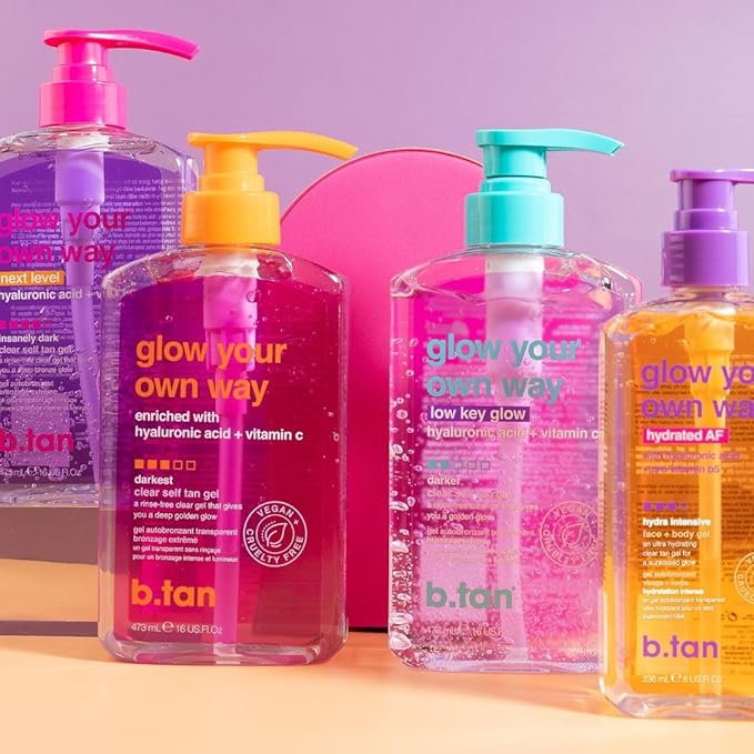 b.tan Dark Clear Self Tan Gel Tanning