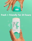 hello Sage and Eucalyptus Aluminum Free Deodorant for Women and Men with Shea Butter, 24-Hour Freshness, Baking Soda Free Deodorant, Dermatologically Tested, 2.6 oz Stick (2 Pack)