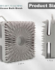 Silicone Body Scrubber, Silicone Loofah Double-Sided Body Brush,Silicone Shower Scrubber and Scalp Massager Shampoo Brush for Sensitive Kids Women Men All Kinds of Skin (Cool Gray)