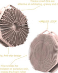 iTokGoK® Silver-Infused 2-in-1 Silicone Body Scrubber, Double-Sided Design Body Brush Scrubber Exfoliating Brushes for Sensitive Skin for Showering for Women Silicone Loofah- Sand Pink