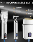 Suttik Professional Hair Clippers Set for Men, Electric Foil Shavers for Men, Barber Kit Clipper and Trimmer Set with Travel Case