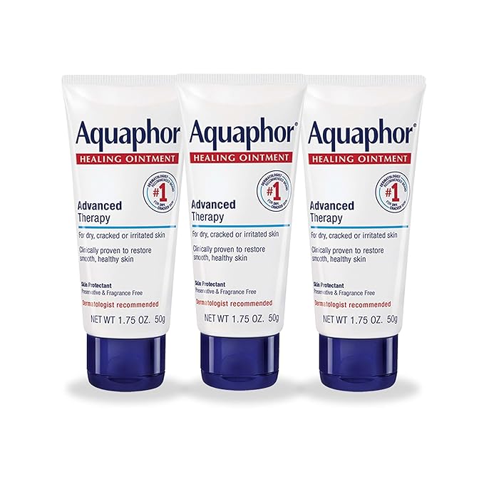 Aquaphor Healing Ointment - Travel Size Protectant for Cracked Skin - Dry Hands, Heels, Elbows, Lips, Packaging May Vary, 1.75 Ounce (Pack of 3)