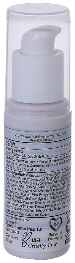 Hawaiian Tropic Mineral Sun Milk Face Sunscreen Lotion, SPF 30, 1.7oz