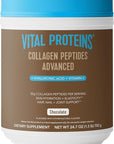 Vital Proteins Collagen Peptides Advanced, Hydrolyzed Peptides with Hyaluronic Acid and Vitamin C - Chocolate Flavor Powder, 24.7oz