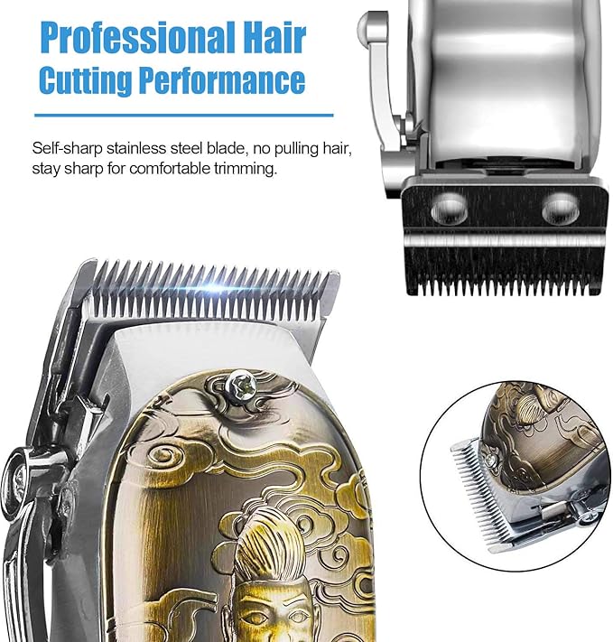 Suttik Hair Clippers for Men Professional, Cordless Barber Clippers for Hair Cutting, Beard Trimmer Hair Cutting Kit with LED Display