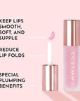 Lawless Forget the Filler Lip Plumping Line Smoothing Gloss - Strawberry Shortcake - Premium Volumizing Lip Gloss with Natural Ingredients Designed to Plump, Firm, and Hydrate Lips 0.11 oz