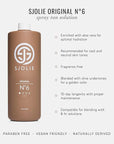 SJOLIE Spray Tan Solution - No. 6 - Light Hydrating Tanning Solution | Sunless Tanner for an All Natural, Sun-Kissed Glow (32oz)