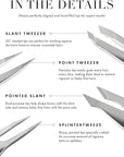 Tweezerman Hollygraphic Micro Mini Slant & Point Tweezer Set - Eyebrow Tweezers for Women and Men