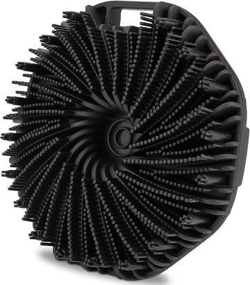 Silicone Body Scrubber, Men Body Scrubber, Gentle Exfoliating, Suitable for All Skin Types, Handheld Shower Brush, Rich Lathering, Easy to Clean (Black)