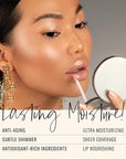 Runway Rogue Classic Lip Gloss, Pale Pearly-Pink Ultra-Sheer Hydrating Lip Gloss, ‘Bride in Show’