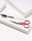 Tweezerman Exclusive Tea Rose Brow Shaping Scissors & Brush