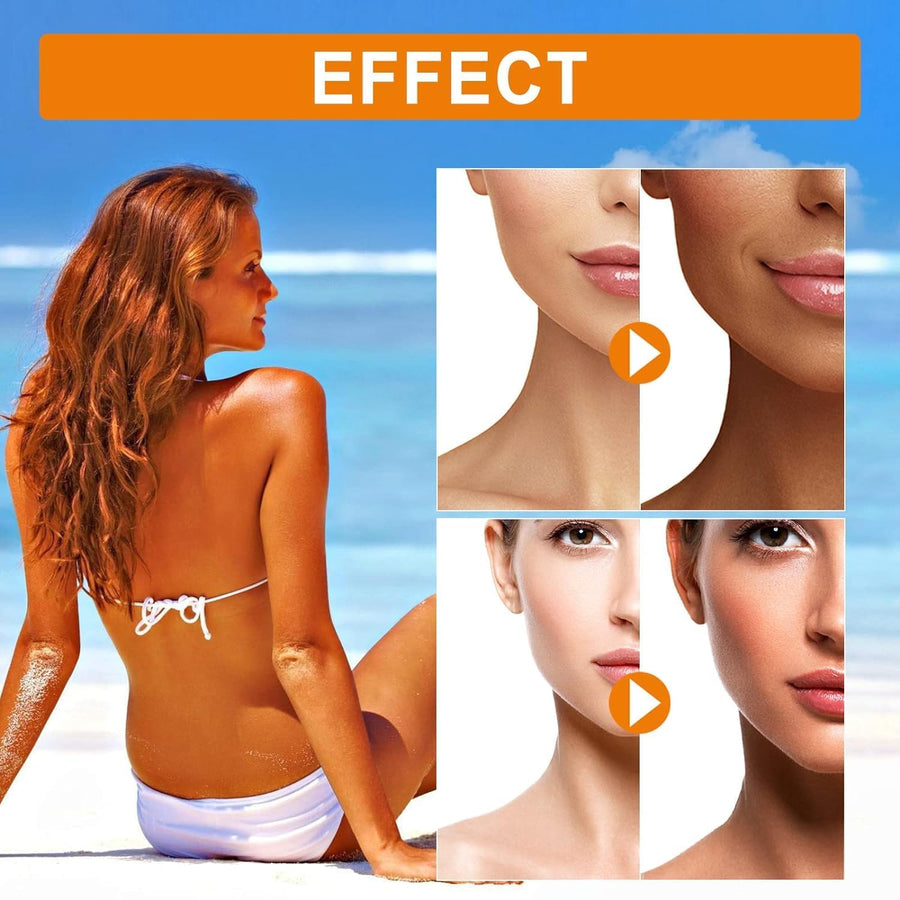 Brown Tanning Gel Tanning Cream,Tanning Accelerator Cream, Soft Brown Intensive Tanning Luxe Gel,Tanning Luxe Gel, Tanning Cream for Sunbeds & Outdoor Sun 150g*2PCS
