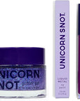 UNICORN SNOT Glitter Gel & Glitter Liquid Metal Lip Paint Bundle - Makeup for Festivals, Raves, Anime Cosplay - Safe for Face, Easy Application & Removal (Ultraviolet & Boom)