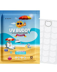 UV Buddy 28 Pack Bear Shaped UV Detection Stickers for Sunscreen - Fun Kid Friendly Sun Protection Reminder for Parents Adults | Waterproof Sunscreen Patch UV Patch Sunblock Stickers for Reapplying