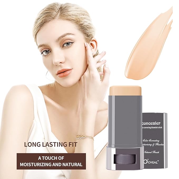 O'CHEAL Face Foundation Contour Stick Long-wear Lightweight Brighten Stick Face Concealer Blemish Contouring Beauty Makeup 05#DARK SKIN TONE