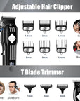 Professional Hair Clippers and Trimmer Set for Men, Beard Trimmer & Foil Shaver & Nose Trimmer Kit, Cordless Mens Clippers and Grooming Kit for Hair Cutting, Beard Styling, Home, Barber