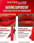 Maybelline Super Stay Vinyl Ink Longwear No-Budge Liquid Lipcolor Makeup, Highly Pigmented Color and Instant Shine, Lippy, Cranberry Red Lipstick, 0.14 fl oz, 1 Count