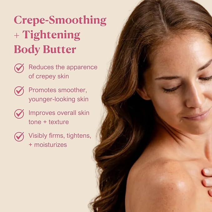 Nakery Skin Toning Body Butter for Women - Firming Body Lotion for Women - Peptide Infused Body Lotion for Crepey & Sagging Skin - Skin Firming Lotion for Neck, Arms & Legs - Summer Petals