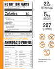 BulkSupplements.com Beef Bone Broth Protein Powder - Bovine Bone Broth Protein, Lactose Free Protein Powder - Dairy Free & Gluten Free, 22g per Serving, 5kg (11 lbs) (Pack of 5)