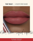 Runway Rogue Velvet Glam Liquid Lipstick, Almost-Matte Rustic Red Lipstick, ‘That Walk!’