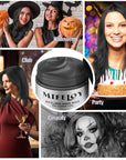 Black Temporary Hair Color Wax, Instant Natural Hairstyle Cream Dye, Washable Styling Pomadesfor Men Girls Women Youth, Disposable Coloring Mud for Party Cosplay DIY Halloween