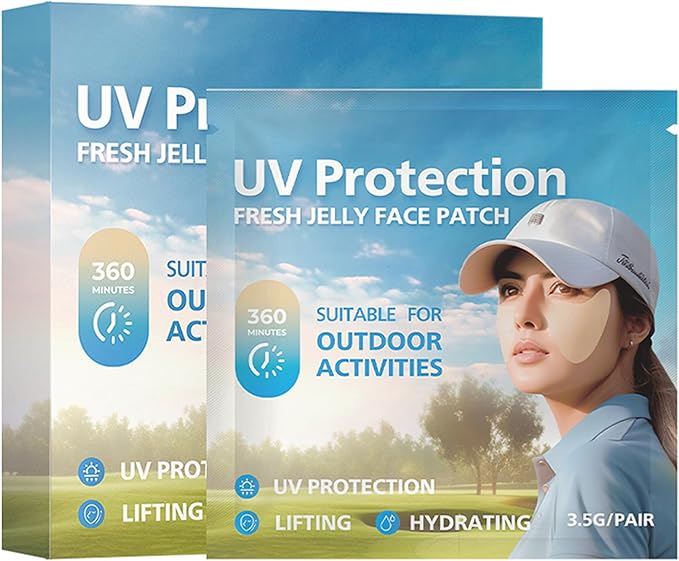 5 Pairs UV Protective Face Patch, Sunscreen Face Patch for Eye Golf Sunscreen Patches Moisturizing Sunl Protection Stickers for Summer Outdoor, Outdoor Sports Golf Accessories