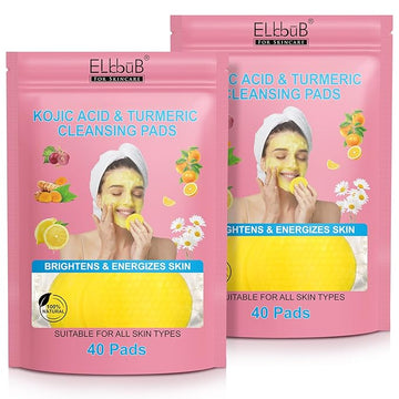 Turmeric Cleansing Pads, Kojic Acid Cleansing Pads - Gentle and Effective Daily Skincare for Face and Body