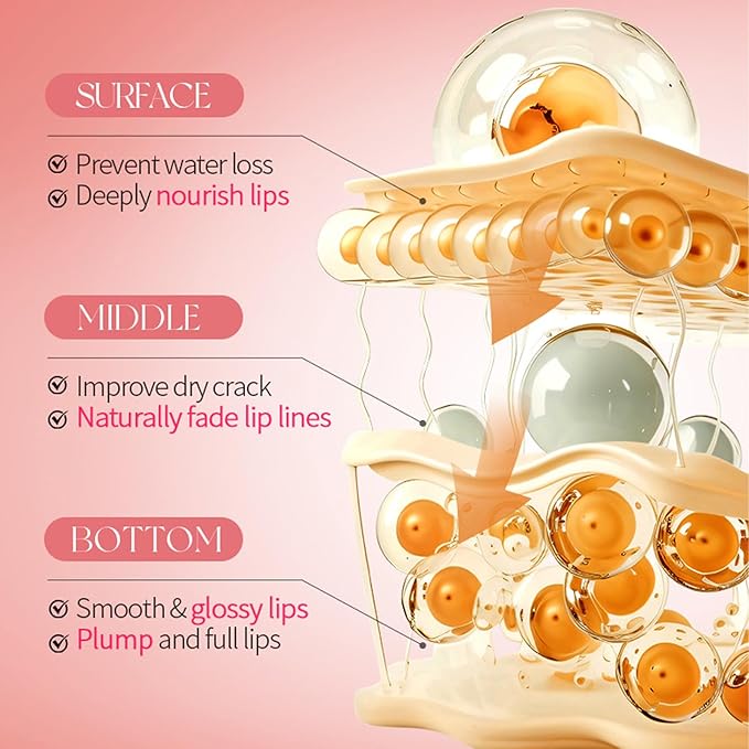 3 Colors Lip Gloss Set, Fruit Flavored Lip Plumper Long Lasting Glow Balm Care, Hydrating Lipgloss for Teens and Kids, High-Shine Clear Lip Gloss for Women & Girl