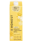 The Honest Company 2-in-1 Cleansing Shampoo + Body Wash Refill Carton | Gentle for Baby | Naturally Derived, Tear-free, Hypoallergenic | Citrus Vanilla Refresh, 32 fl oz