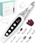 PediLux Pro Professional Manicure Pedicure Kit, Cordless Electric Nail File Drill Set, Thick Toenail Grinder, Toe Nail Dremel Tools, Filer, Buffer, Sander, Remove Cuticles, Callus for Men & Women