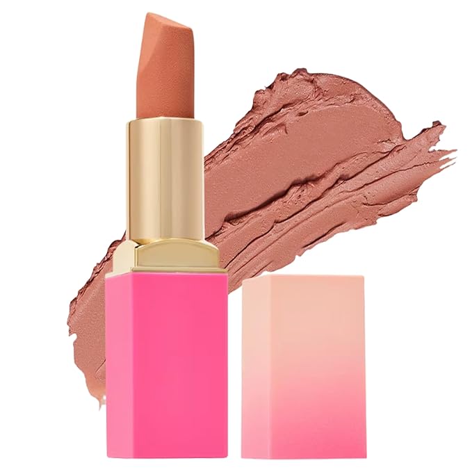 Juvia's Place The Nude Velvety Matte Lipstick Mademoiselle - Nude, Long-lasting, Rich-Color Lip Makeup, Creamy Lipstick with Matte Finish, Beauty & Lip Products