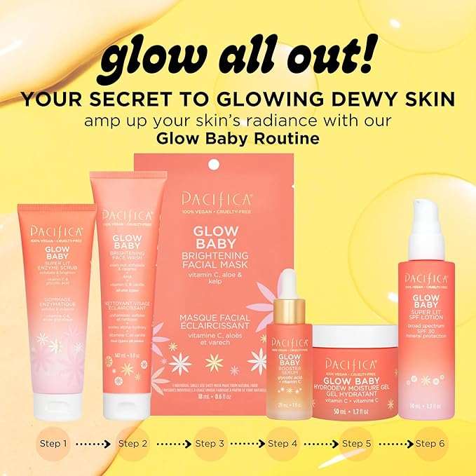 Pacifica Beauty Glow Baby Super Lit SPF 30 Lotion, Skincare, Broad Spectrum, UVA/UVB Sun Protection, Zinc Oxide, Mineral Sunscreen, Face Lotion, Tinted Moisturizer, Vegan, 1.7 fl oz (1 Count)