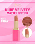 Juvia's Place The Nude Velvety Matte Lipstick Libra - Long-lasting Lipstick, Rich-Color Lip Makeup, Creamy with Matte Finish, Beauty & Lip Products