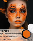UCANBE Orange Face Body Paint Makeup Foundation, Professional Blendable Cream Greasepaint, Face Painting Kit for Adults Children Halloween Party, SFX Scary Pumpkin Face Makeup, Costume & Cosplay