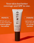 Live Tinted Hueguard Skin Tint SPF 50 - Tinted Mineral Sunscreen with Light-Medium Buildable Coverage With a Hydrating and Radiant Finish - Water and Sweat Resistant, 1.35 fl oz - Shade 10