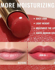 Oulac Apple Red Lipstick - Moisturizing Lip Stick Glossy Solid Shine Lip Gloss, Sheer Shine Juicy Finish, Lightweight and Hydrating Formula for Dry Lip Care, Vegan 2.2g/0.07oz (01)