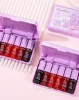 6 Colors Grapes Lip Tint Stain Set, Korean Lip