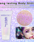 MEICOLY Fine Face Body Glitter,Color Changing Glitter Gel for Body,Face,Hair,Lip,Eye,Long Lasting Holographic Sequins Glitter Face Paint Makeup,Sparkling Pink,50ml
