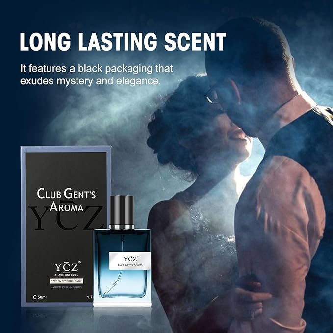 Ycz CLUB GENT'S AROMA Perfume Men, Eau de Parfum Spray, Nightclub Essential Long-Lasting Fragrance, Men's Cologne with Aromatic Woody Notes of Mint, Lemon, Special Occasions Daily Elegance